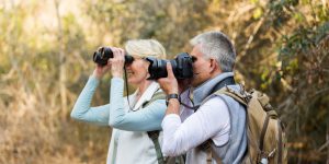 Couple birdwatching