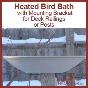 Deck Mounted Heated Bird Bath